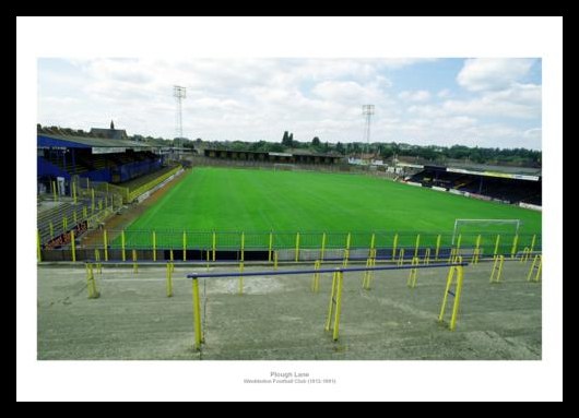 Wimbledon FC Plough Lane Historic Football Stadium Photo Memorabilia