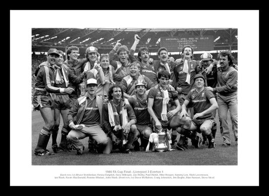 Liverpool 1986 FA Cup Final Team Photo Memorabilia