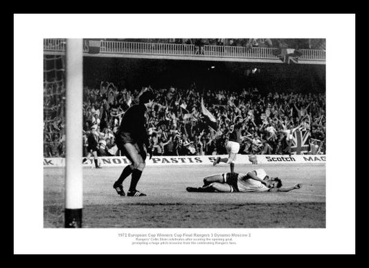 Rangers FC 1972 European Cup Winners Cup Goal Photo Memorabilia