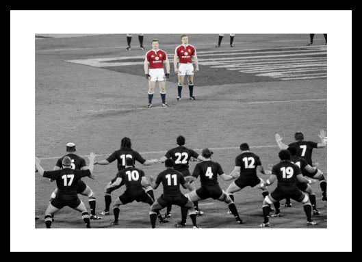 British & Irish Lions Facing the Haka Spot Colour Photo Memorabilia