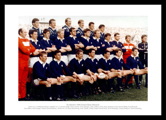 Scotland Rugby Team 1990 Grand Slam Photo Memorabilia