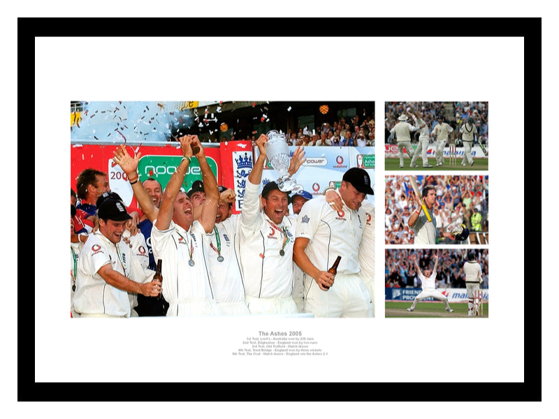 Ashes 2005 England Cricket Team Photo Memorabilia Montage