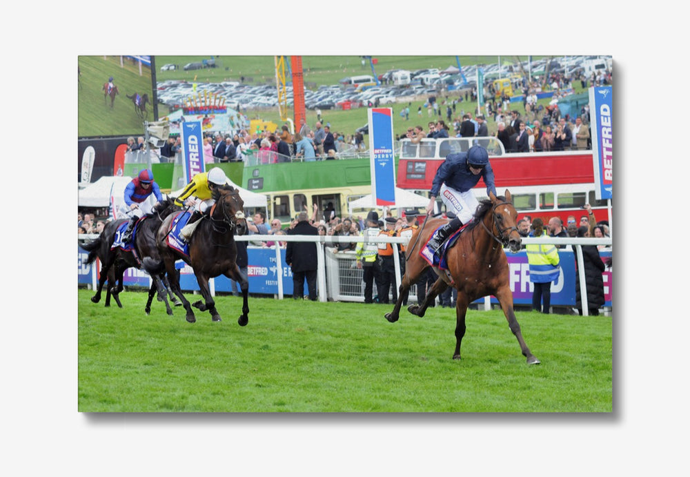 City of Troy 2024 Epsom Derby Winner Horse Racing Photo Memorabilia