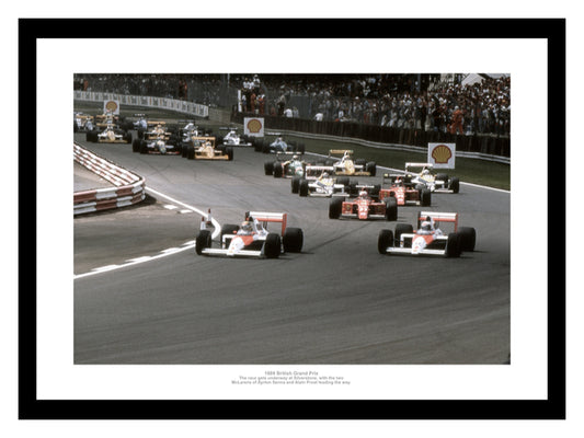 Ayrton Senna & Alan Prost 1989 British Grand Prix Formula One Photo Memorabilia