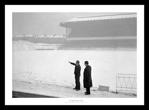 Arsenal FC Highbury Stadium Covered in Snow 1962 Photo Memorabilia