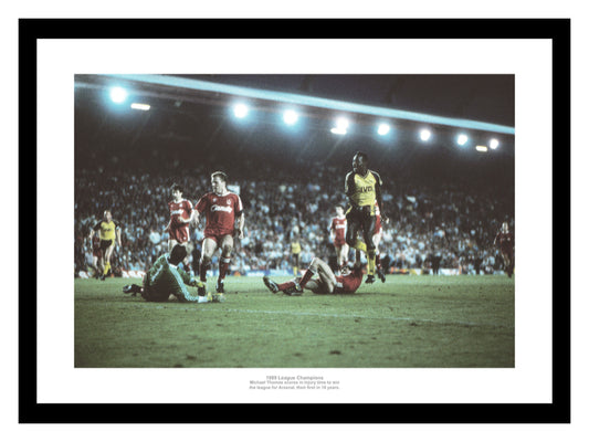 Michael Thomas 1989 Arsenal v Liverpool Goal Photo Memorabilia