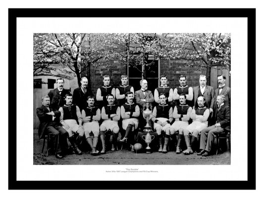 Aston Villa 1897 League and FA Cup Double Winning Team Photo Memorabilia