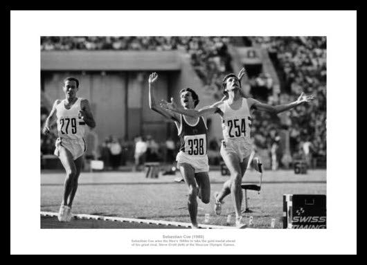Sebastian Coe Wins 1500m 1980 Moscow Olympics Photo Memorabilia