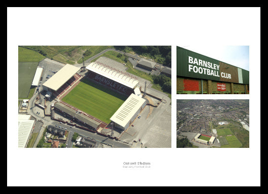 Barnsley FC Oakwell Stadium Aerial Views Photo Memorabilia