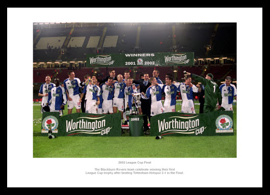 Blackburn Rovers 2002 League Cup Final Team Photo Memorabilia