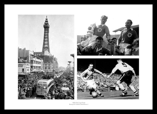 Blackpool 1953 FA Cup Final Photo Memorabilia