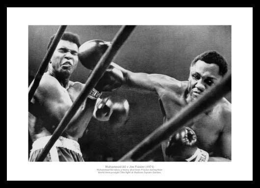 Muhammad Ali v Joe Frazier 'Battle of the Century' 1971 Boxing Photo