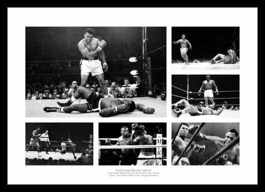 Heavyweight Boxing Legends Photo Memorabilia Montage