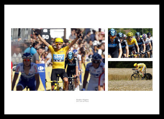 Bradley Wiggins 2012 Tour de France Photo Memorabilia Montage