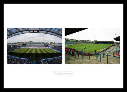 Brighton & Hove Albion Stadiums Old and New Photo Memorabilia