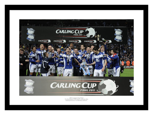 Birmingham City 2011 League Cup Final Team Celebrations Photo Memorabilia