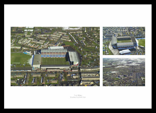 Burnley FC Turf Moor Stadium Aerial Views Photo Memorabilia