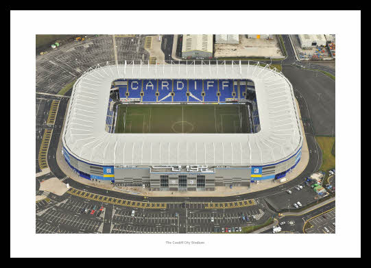 The Cardiff City Stadium Aerial Photo Memorabilia