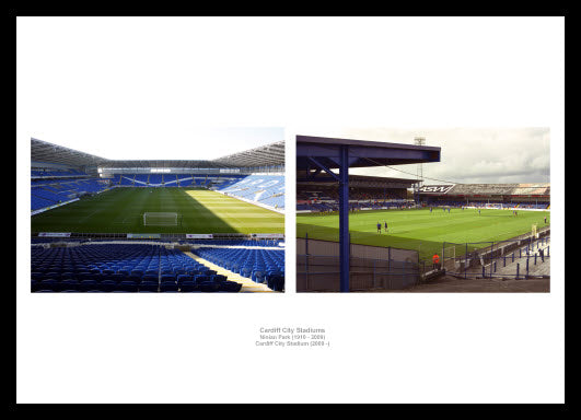 Cardiff City Stadiums Old and New Photo Memorabilia