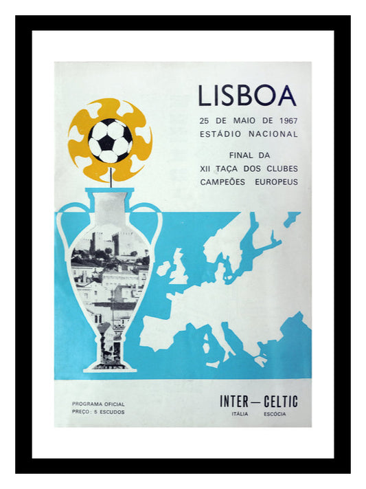 Celtic 1967 European Cup Final Programme Cover Print Memorabilia