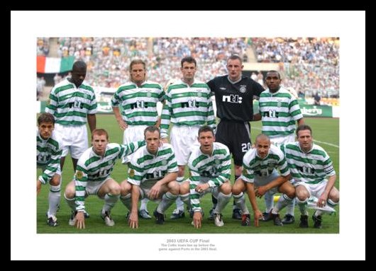 Celtic 2003 UEFA Cup Final Team Photo Memorabilia