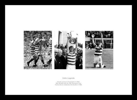 Celtic FC 3 Football Legends Photo Memorabilia