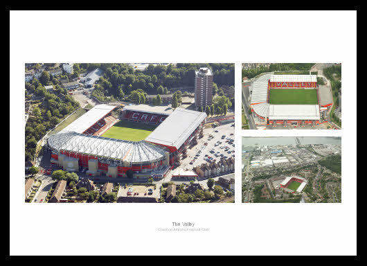 Charlton Athletic The Valley Stadium Aerial Photo Memorabilia