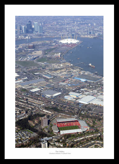 Charlton Valley Stadium and London Aerial Photo Memorabilia