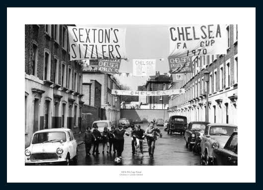 Chelsea 1970 FA Cup Final Street Scene Photo Memorabilia