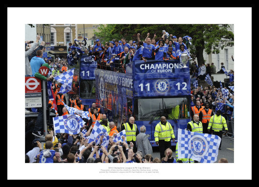 Chelsea FC 2012 Champions League Final Open Top Bus Photo Memorabilia