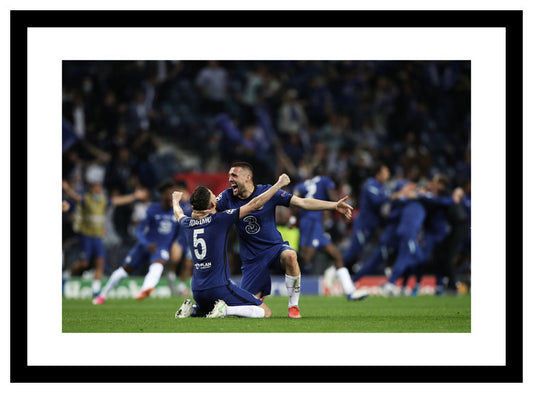 Chelsea 2021 Champions of Europe Final Whistle Celebrations Photo Memorabilia