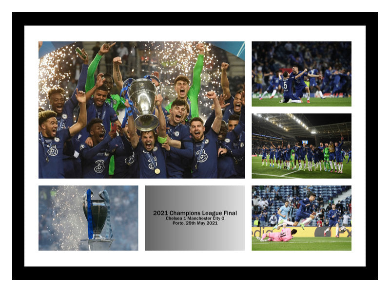 Chelsea 2021 Champions League Final Photo Monage Memorabilia