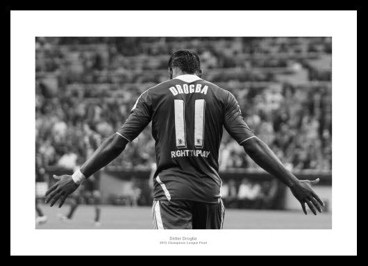 Chelsea FC 2012 Champions League Final Drogba Celebrates Photo Memorabilia