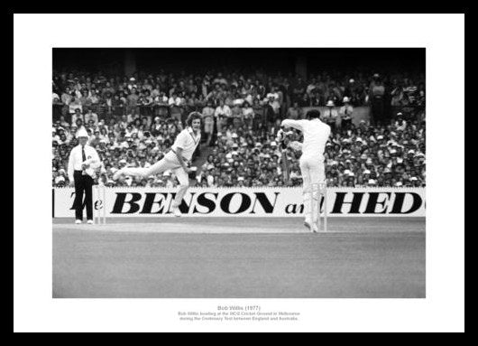 Bob Willis 1977 Ashes Centenary Test Photo Memorabilia