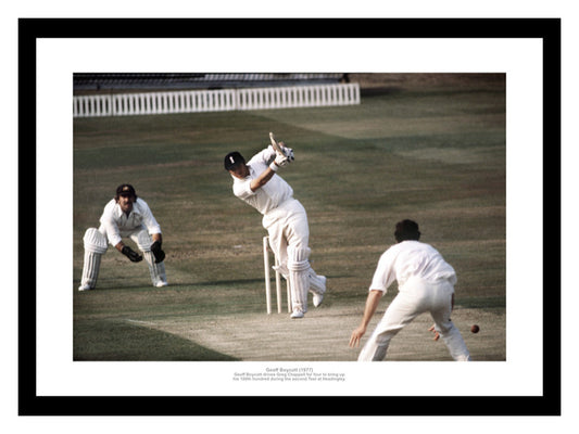 Geoff Boycott 100th Hundred Cricket Photo Memorabilia