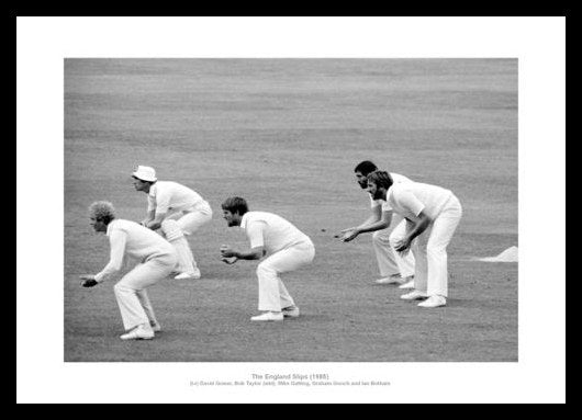 The 'Slip Cordon' England 1985 Cricket Photo Memorabilia