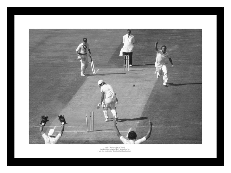1981 Ashes Series England Beat Australia at Edgbaston Cricket Photo