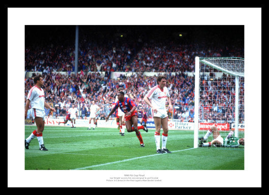 Crystal Palace 1990 FA Cup Final Ian Wright Goal Photo Memorabilia
