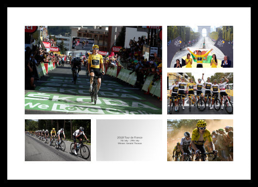 Geraint Thomas & Team Sky 2018 Tour de France Cycling Photo Memorabilia