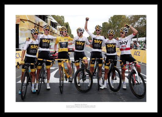 Geraint Thomas & Team Sky 2018 Tour de France Photo Memorabilia