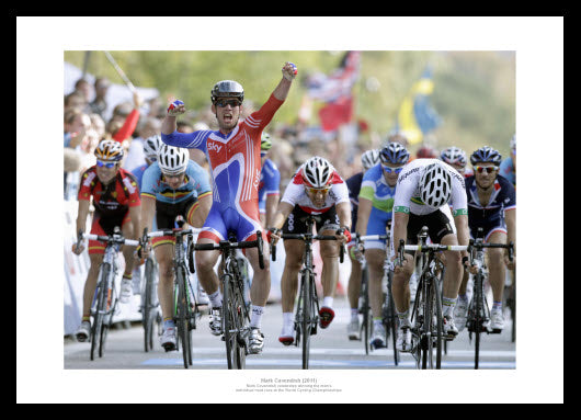 Mark Cavendish 2011 World Road Race Champion Photo Memorabilia