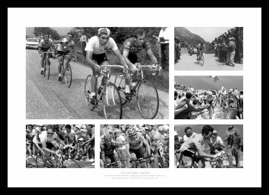 Tour de France Legends Cycling Photo Memorabilia Montage