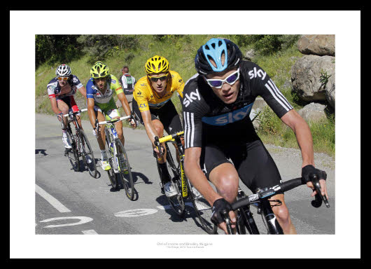 2012 Tour de France Chris Froome & Bradley Wiggins Photo Memorabilia