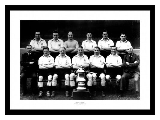 Derby County 1946 FA Cup Winning Team Photo Memorabilia
