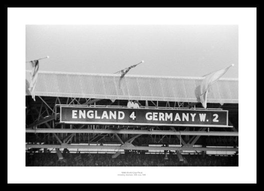 England 1966 World Cup Final Wembley Scoreboard Photo Memorabilia