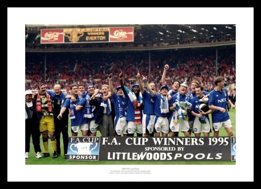 Everton FC 1995 FA Cup Final Team Photo Memorabilia