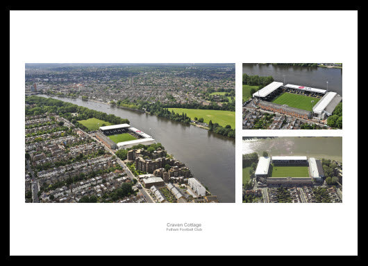 Fulham FC Craven Cottage Stadium Aerial Photo Memorabilia