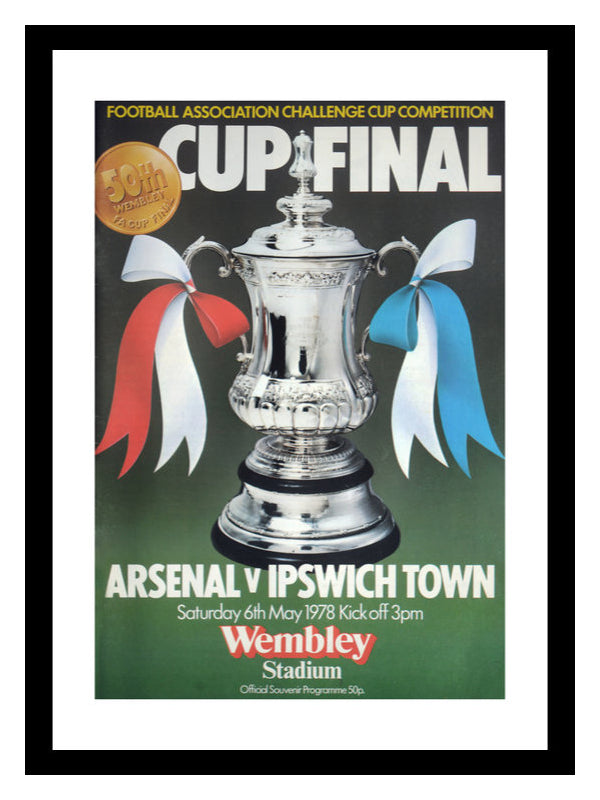 Ipswich Town 1978 FA Cup Final Programme Cover Print Memorabilia