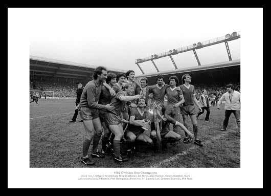 Liverpool FC 1982 League Champions Team Photo Memorabilia