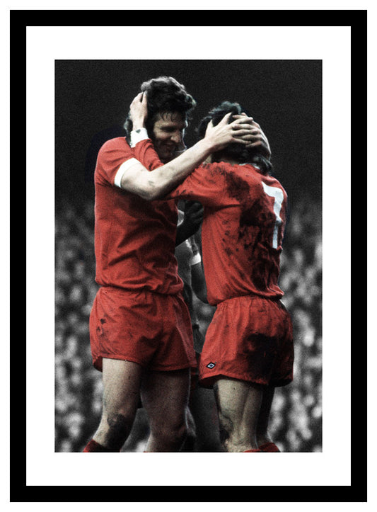 Liverpool Legends John Toshack & Kevin Keegan Spot Colour Photo